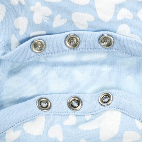 Girls Graphic Printed 100%Organic Cotton  Bodysuit -Blue - Image 3