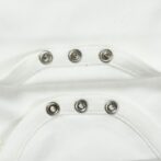 Boys Printed 100% Organic Cotton Envelop Neck Bodysuit with Monkey print- White - Image 4