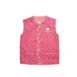 Boys Printed 100% Organic Cotton Ethnic designed Front Opening Cotton Jacket-Pink