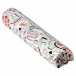 Unisex Animal Printed 100% Organic Cotton Blanket - White