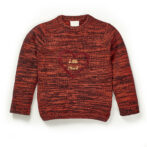 Girls Graphic 100%Organic Cotton Girls Sweater-Red