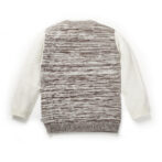 Boys Embroidered 100%Organic Cotton round neck sweater with Bus Graphics-Brown - Image 3
