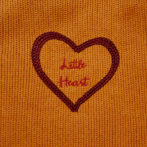 Girls Graphic 100%Organic Cotton little heart embroiderd  Girls Sweater-Orange - Image 2