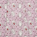 Baby Girls 100% Organic Cotton Cute Angels Printed Balloon Frock with Frilled Neck - Pink - Image 5