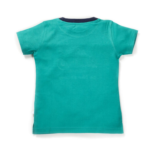 Boys Graphic Printed 100%Organic Cotton Racing Car graphics Tee-Green - Image 3