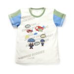 Boys Graphic Printed 100%Organic Cotton Round Neck T-Shirt With Air Fun Print-White