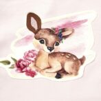 Girls Printed 100%Organic Cotton Unicorn Deer Graphics Round Neck Tee pack of 2-Purple and Light Pink - Image 3