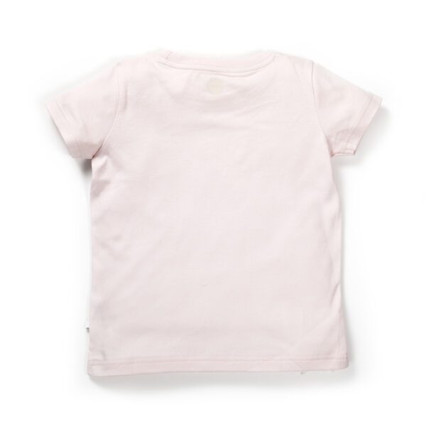 Girls Printed 100%Organic Cotton Unicorn Deer Graphics Round Neck Tee pack of 2-Purple and Light Pink - Image 4