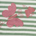 Girls Embroidered Printed 100% Organic Cotton Double layer style  floral Top-Green - Image 3