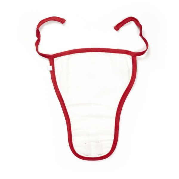 Unisex Printed 100%Organic Cotton Star Zabla - White and Red - Image 8