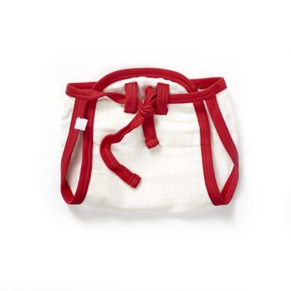 Unisex Printed 100%Organic Cotton Star Zabla - White and Red - Image 7