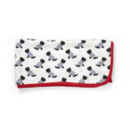 Unisex 100%Organic Cotton Dog printed muslin blanket for newborn baby- White - Image 2