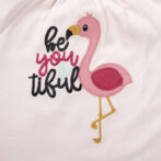 Girls Graphic Printed 100%Organic Cotton long Top With Leggings Set-Baby pink - Image 5
