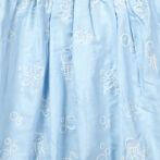 Girls Embroidered 100%Organic Cotton Sea embroiderd Girls Frock- Blue - Image 3