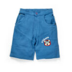 Boys Embroidered 100% Organic Cotton Shorts with little emb-Teal