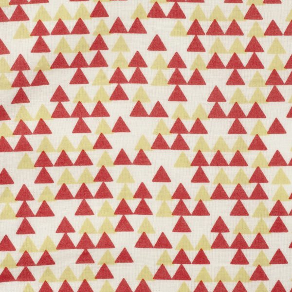 Boys Printed 100% Organic Cotton Geometrical Front Opening Cotton Jacket-Red Yellow - Image 3