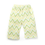 Girls Printed 100%Organic Cotton Festive Summer Sleeveless Top with Palazzo set-Light Green and Yellow - Image 4