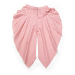 Girls Embroidered Printed 100% Organic Cotton Festive embroidered Top and Dhoti Style Bottoms-Blue and Pink - Image 6