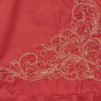 Girls Embroidered 100% Organic Cotton Summer Festive Frock Handkerchief Style-Red - Image 2