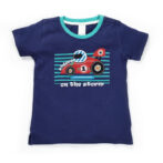 Navy Racing Car graphics Tee for Boys