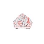 Unisex Printed 100%Organic Cotton New Born Essentials Zabla (????) Set with animal print Pack of 3-White - Image 3