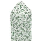 Pranava Unisex 100%Organic Cotton Leaf Printed Wrap - White