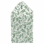 Pranava Unisex 100%Organic Cotton Leaf Printed Wrap - White