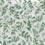 Pranava Unisex 100%Organic Cotton Leaf Printed Wrap - White - Image 2