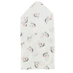Unisex Printed 100%Organic Cotton Zebra Wrap - White and Black