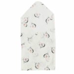 Unisex Printed 100%Organic Cotton Zebra Wrap - White and Black