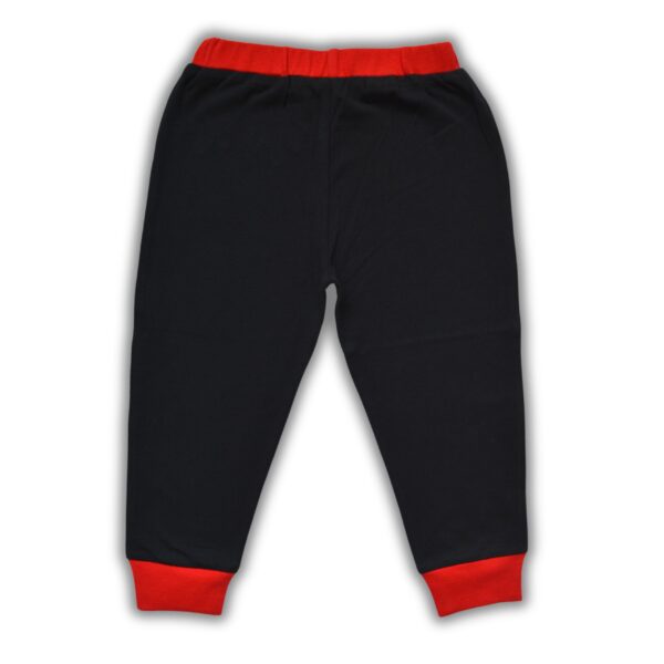 Pranava 100% Organic Unisex Red LS tee & Navy pant with Festive Penguin Graphics - Image 3