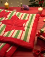 Unisex Kids Organic Cotton Winter Quilts with festive Xmas  Star  patch work