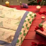Unisex Kids Organic Cotton Winter Quilts with festive Xmas  Christmas tree print