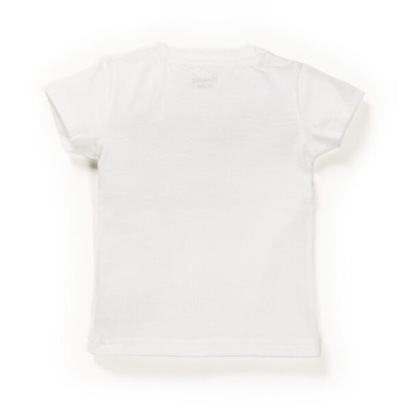 Unisex Baby Printed 100% Organic Cotton T-Shirt - White and Pink - Image 3