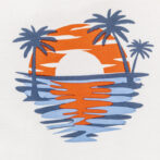 Kids Boys Printed 100%Organic Cotton T- Shirt - White and Blue - Image 4