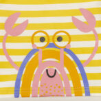 Unisex Baby Printed and Stripes 100% Organic - Yellow and White - Image 4