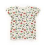 Kids Girls Printed 100% Organic Cotton Top - White - Image 2