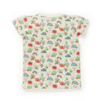 Kids Girls Printed 100% Organic Cotton Top - White - Image 3