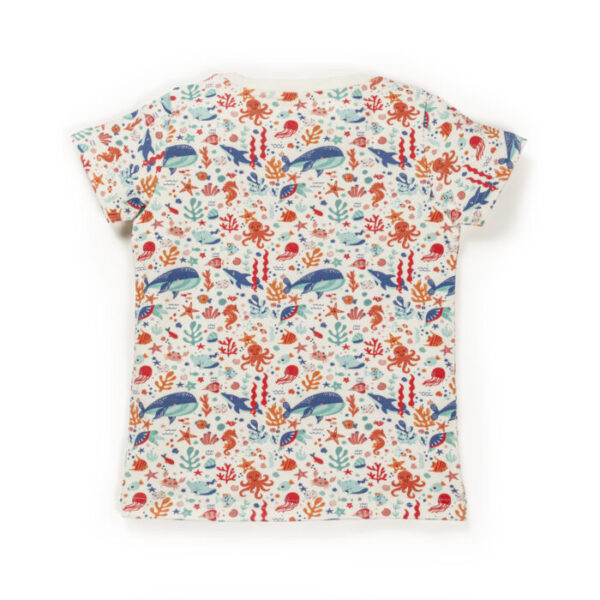 Kids Boys Printed 100%Organic Cotton T-Shirt - White - Image 3