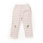Kids Girls Stripes and Printed 100%Organic Cotton Leggings - Pink and White - Image 2