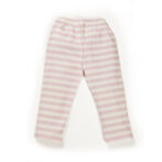 Kids Girls Stripes and Printed 100%Organic Cotton Leggings - Pink and White - Image 5