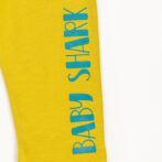 Unisex Baby Printed 100% Organic Cotton Shark Pants - Lemon Yellow - Image 5