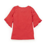 Kids Girls Embroidered Printed 100%Organic Cotton  A-Line dress - Pink - Image 4