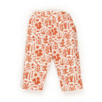 Unisex Baby Printed 100% Organic Cotton Pants - Orange and White - Image 4