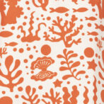Unisex Baby Printed 100% Organic Cotton Pants - Orange and White - Image 3