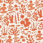 Kids Girls Printed 100%Organic Cotton Shorts - Orange and White - Image 4