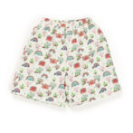 Kids Girls Printed 100% Organic Cotton Shorts - White - Image 2