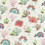Kids Girls Printed 100% Organic Cotton Shorts - White - Image 3