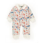 Unisex Baby Printed 100% Organic Cotton Romper - White - Image 2