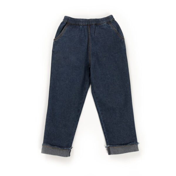 Kids Boystriped and Printed100% Organic Cotton Top and Jeans - Baby Blue and Denim - Image 5